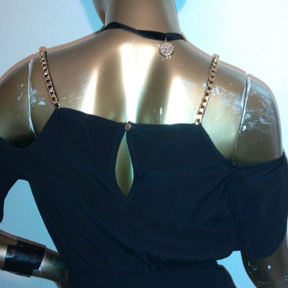 bebe black chain jumpsuit size small - Picture 10 of 15